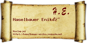 Haselbauer Enikő névjegykártya